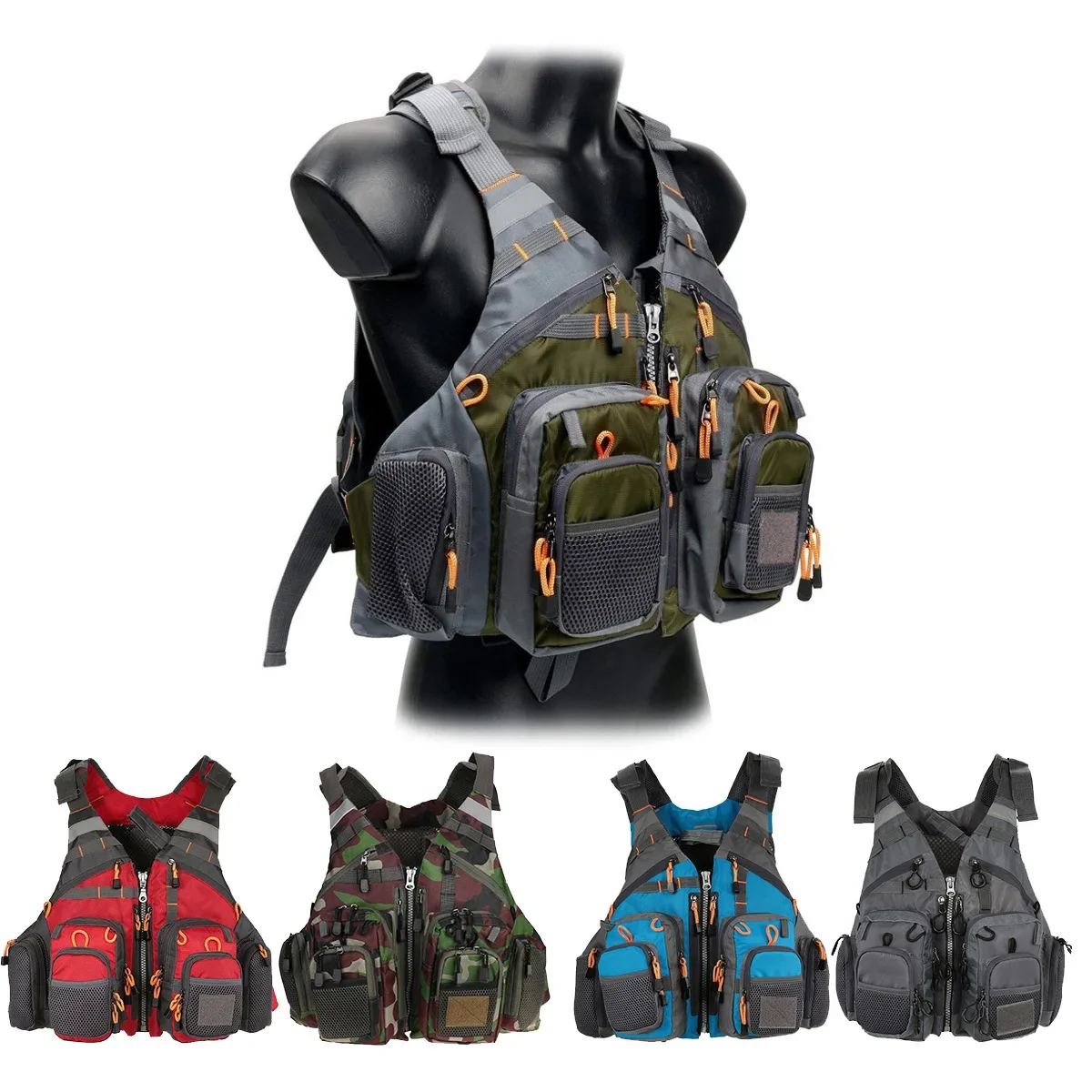 Outdoor Sport Waterproof Jacket - Gilet da pesca regolabile giubbotto di