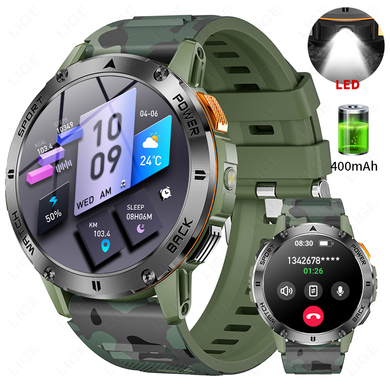 Outdoor Sport Day - LIGE Smartwatch da uomo di livello
