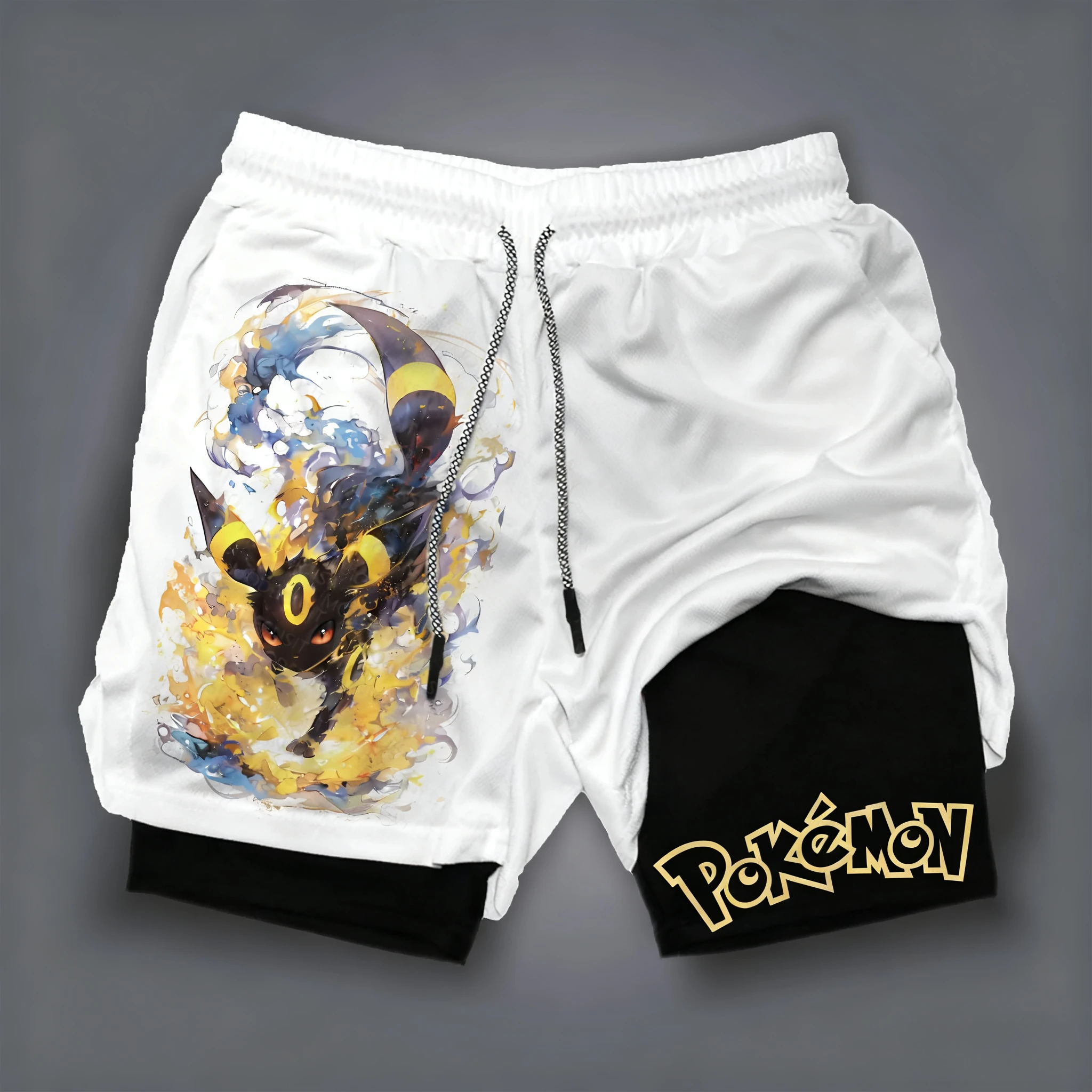 Outdoor Sport Hat - Pantaloncini Pokémon Anime Bianchi a Doppio