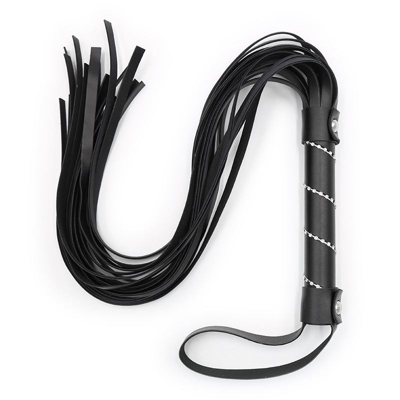 Riding Crop Dressage - 63.5cm diamante intarsiato manico nappe in